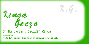 kinga geczo business card